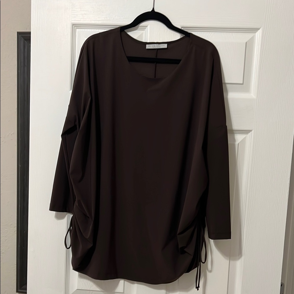 bryn Walker Dark Brown Tunic with Side Ties +  pants